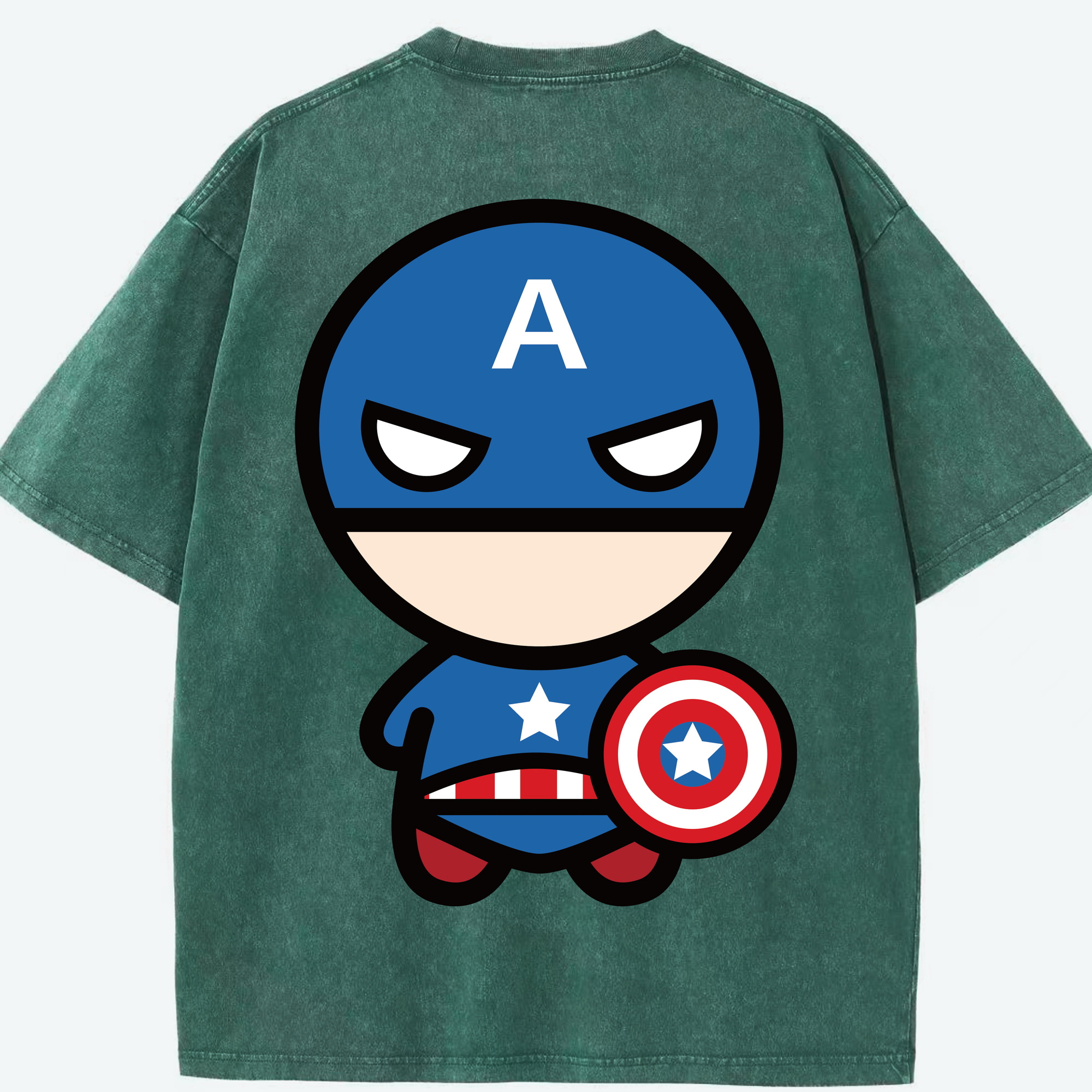 （画像用） アベンジャーズ The Avengers 綿100% ヴィンテージ風 半袖Tシャツ（背面プリント）